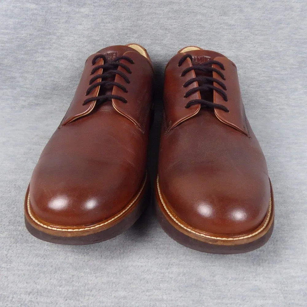 Samuel Hubbard Founder Mens Cognac Leather Oxford Shoes M2100-165 Size 13 M